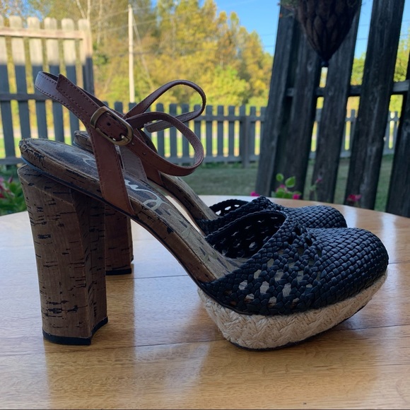 SAM EDELMAN RELLA ESPADRILLE PLATFORM HEELS EUC - Picture 9 of 14